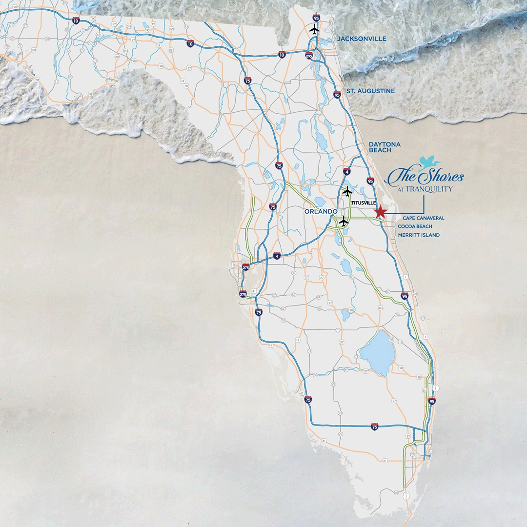 The Shores location map